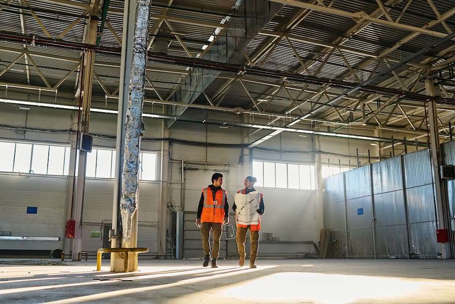 two professional engineer talk about project