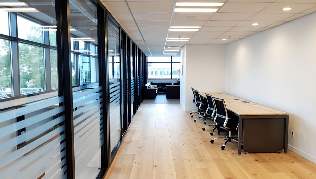 Commercial refurbishment works upgrading an existing interior space