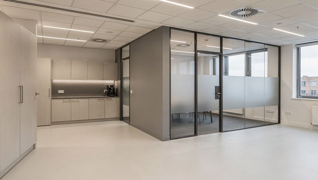 Completed commercial office following coordinated refurbishment works.